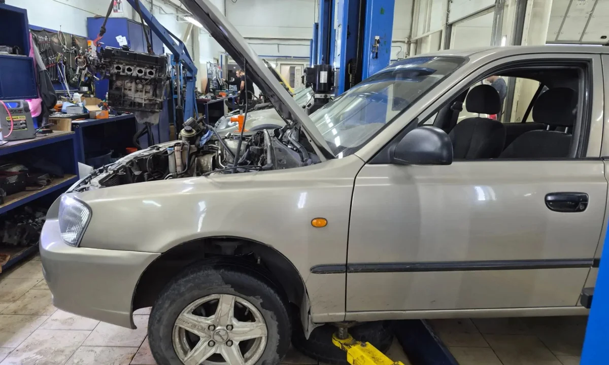 Первый запуск 16-клапанного двигателя на Hyundai Accent