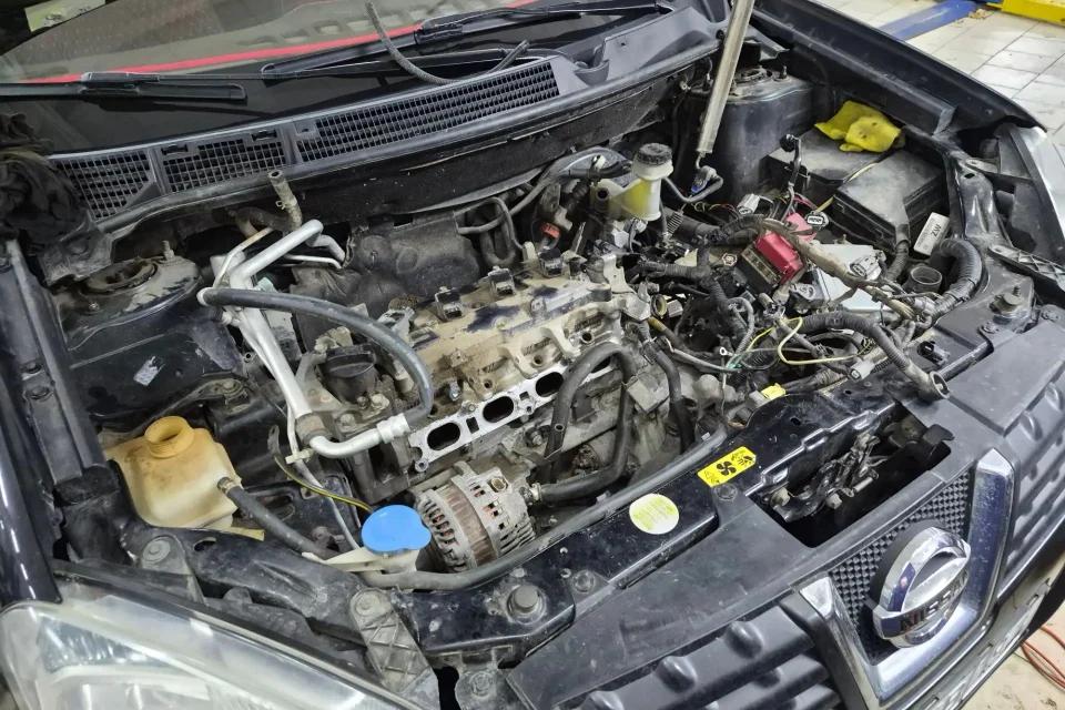 Замена двигателя Nissan Qashqai двигатель MR20DE 2.0