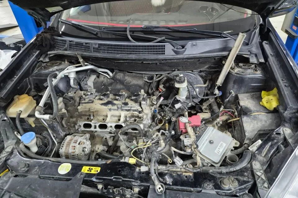 Замена двигателя Nissan Qashqai двигатель MR20DE 2.0