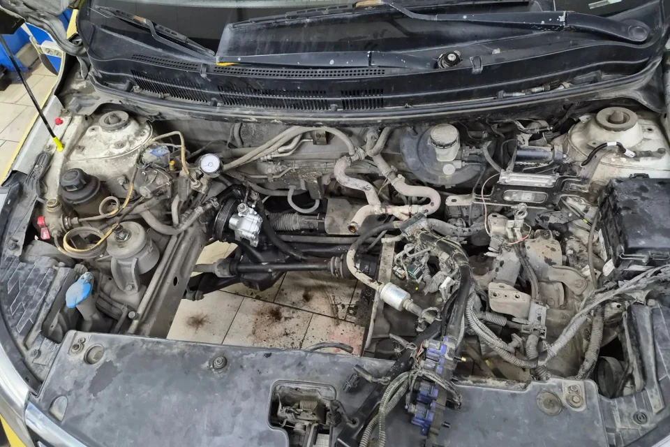 Замена двигателя Kia Rio 3 двигатель G4FA 1.4