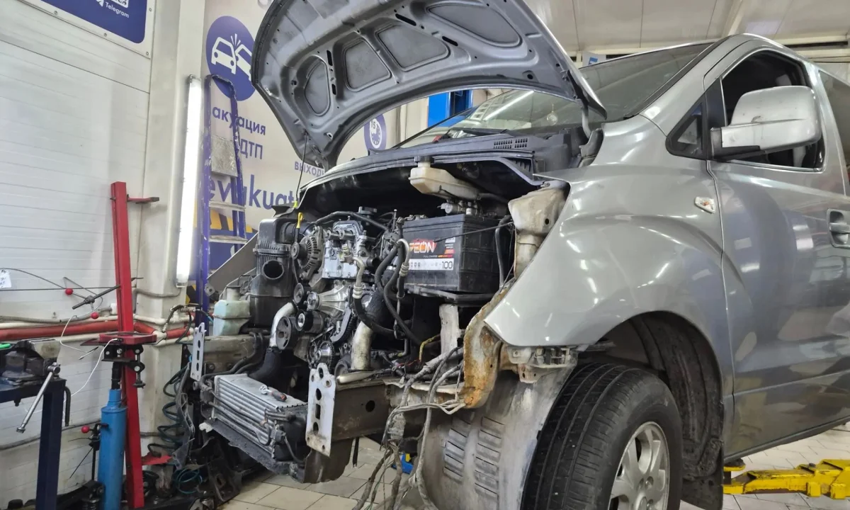 Замена двигателя Hyundai Grand Starex / H1 двигатель D4CB 2.5 CRDi Euro 4