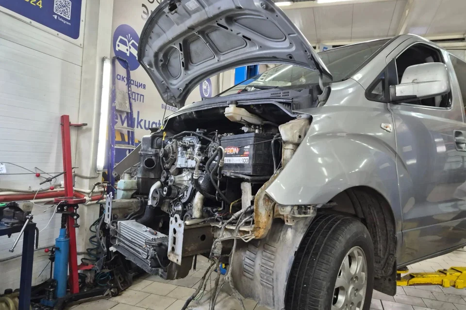 Замена двигателя Hyundai Grand Starex / H1 двигатель D4CB 2.5 CRDi Euro 4